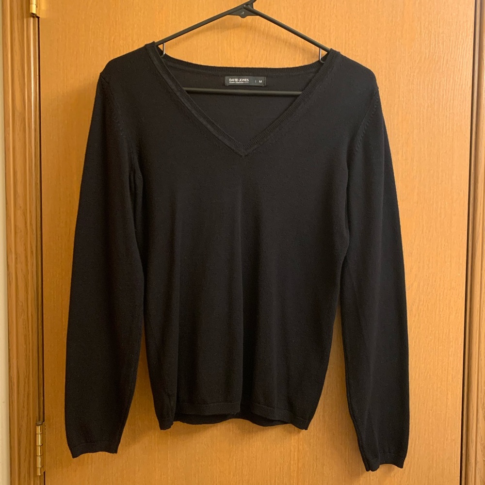 Black V neck sweater
